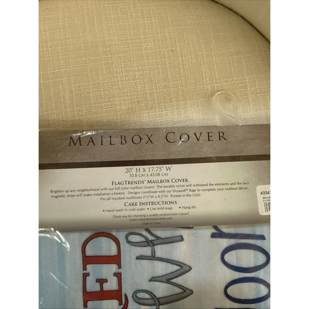Mailbox Magnetic Cover by Carson Home Red White & Bloom‎ Summer Patriotic